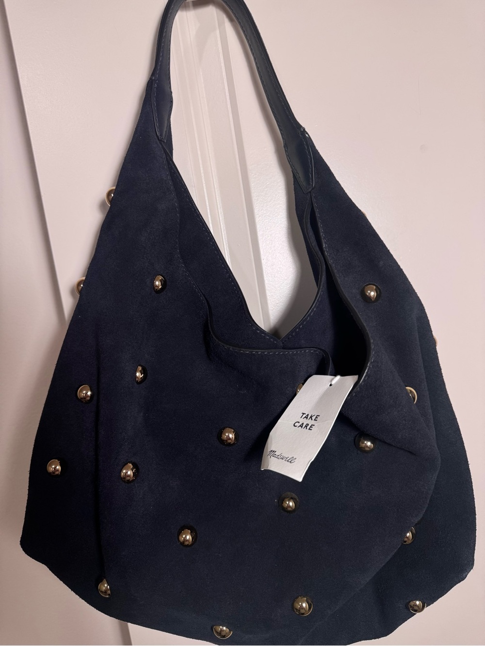 Madewell Suede Slouchy black Shoulder Bag NWT - Picture 7 of 8